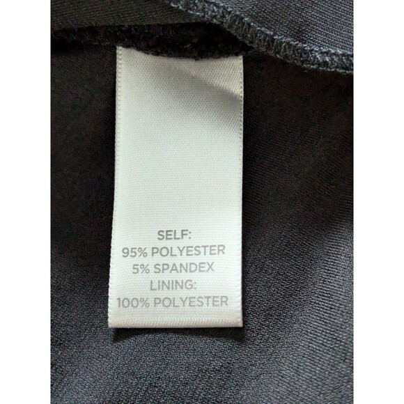 Avenue Dress Womens Sz 22/24 Black Waterfall Faux Wrap Knit Belt Classic Stretch - Picture 9 of 13